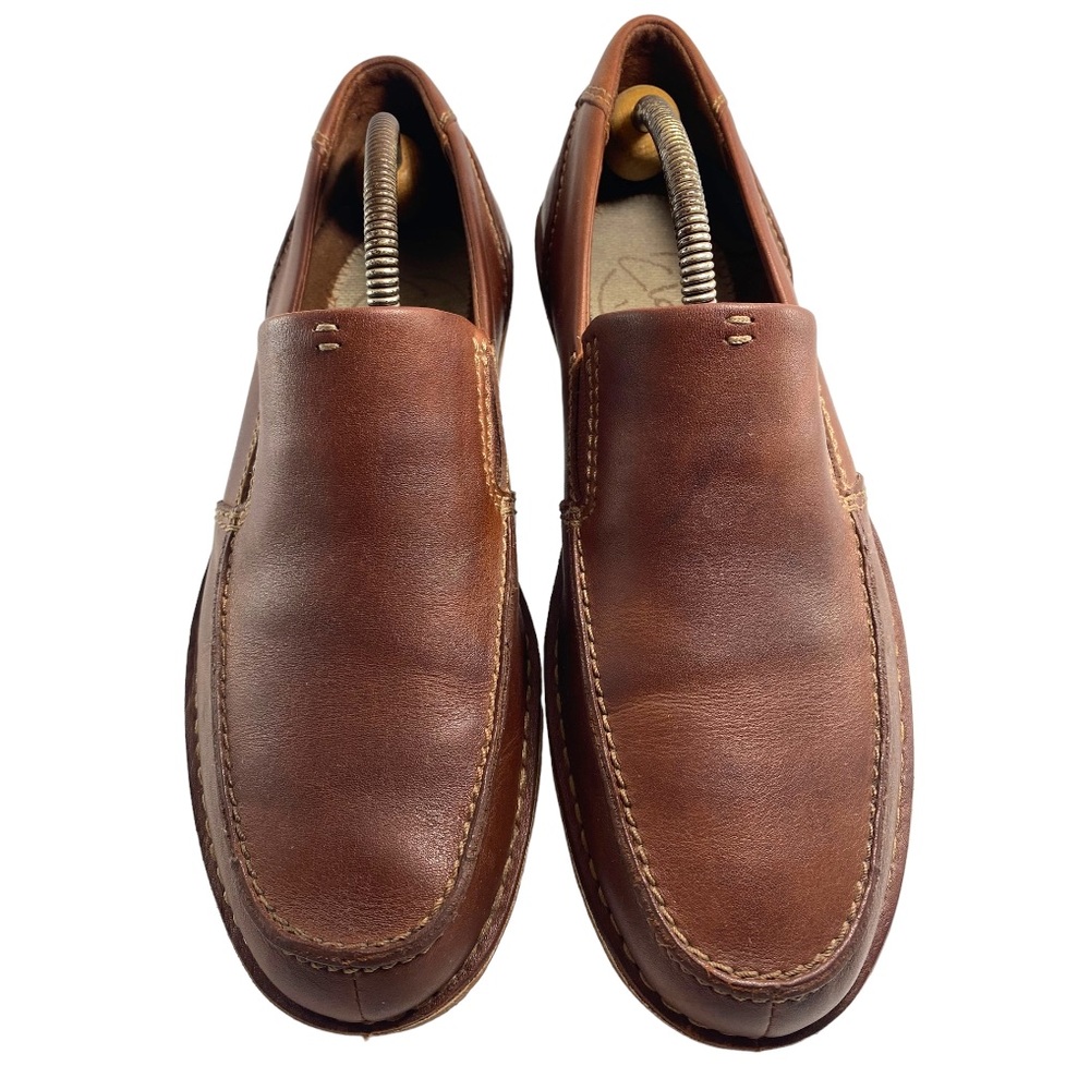 Clarks 72706 Brown Leather Driving Moccasins Loafers Slip Ons Size 9M